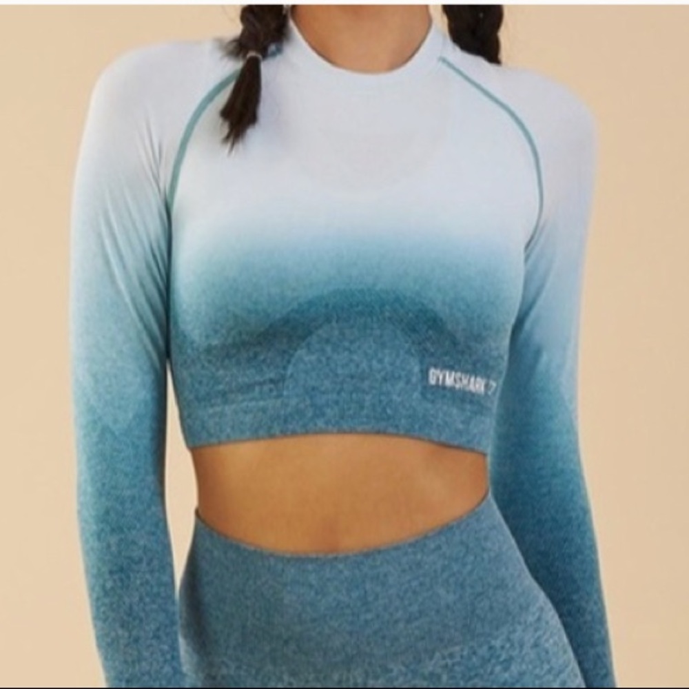 Gymshark Ombré Blue Long Sleeve Top